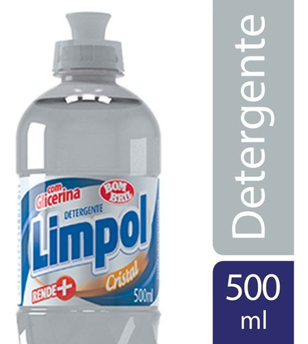 Detergente Limpol Natural Cristal 500ml - Embalagem Com 24 U