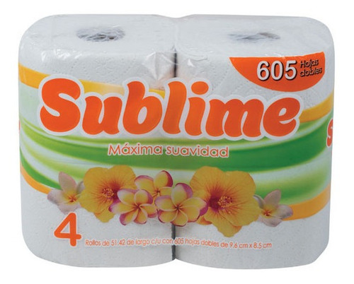 Papel Higienico Sublime Xl, 4 Rollo 605 Hojas Dobles
