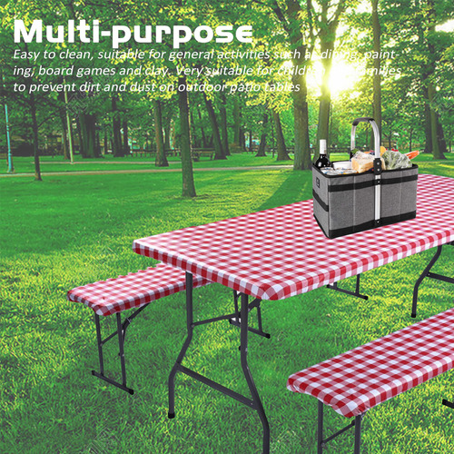Mantel De Picnic Impermeable Con Fundas Ajustables Para Mesa