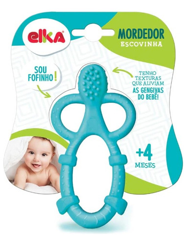 Mordedor Escovinha Infantil Macio Atóxico P/ Bebê - Elka