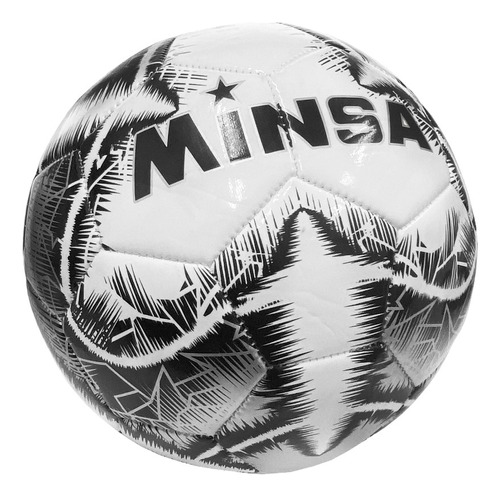 Balón Minsa - Fútbol Modelo 8901 #5 - Blanco / Negro