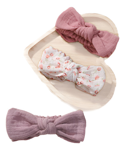 3 Faixa De Cabelo Infantil Com Laço - Princess Rosa, Floral