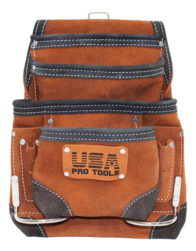 Usa Pro Tools Bolsa Herramienta 10 Bolsillo Cuero Para Uña