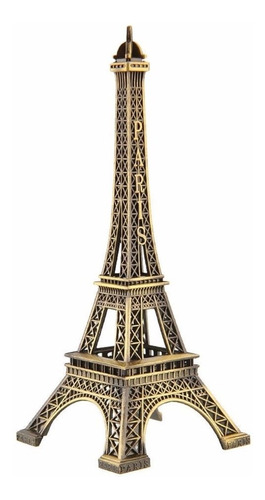 Torre Eiffel Paris Modelo Replica Decorativa Metal Bronce 32