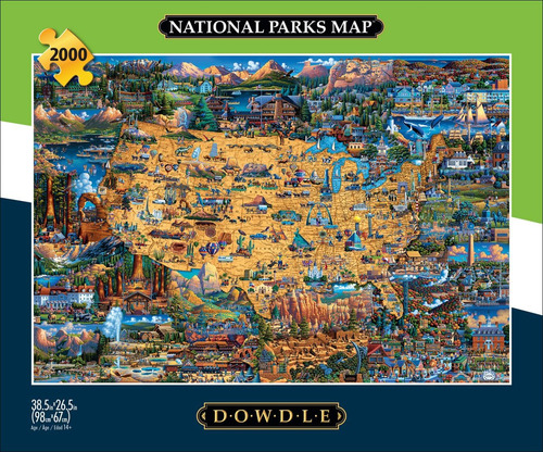 Buffalo Games - Dowdle - Mapa De Parques Nacionales - Rompec