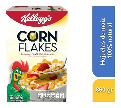 Imagen 4 de 10 de Caja Grande Cereal Corn Flakes Original 860g Kellogg's