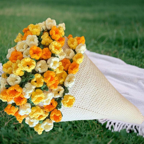 Para Diy O De Flores Hecho A Mano A Ganchillo, Manta Rosa