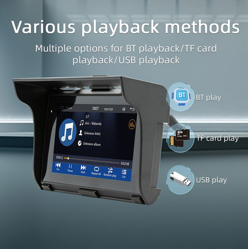 Carplay Android Auto Wireless Navegador Gps Para Motocicleta