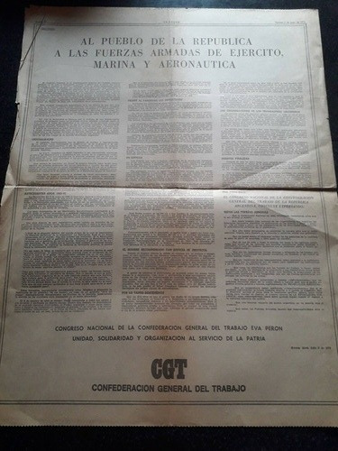 Diario La Razon 7 7 1972 Tc Reutenann Paraná  Cgt Solicitada