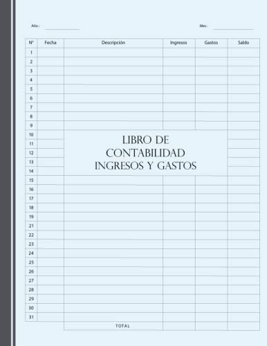 Libro De Contabilidad Ingresos Y Gastos: Cuaderno Contable P