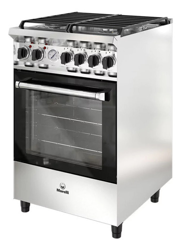 Cocina Industrial Morelli Volta 4h Horno Convector 55 Cm