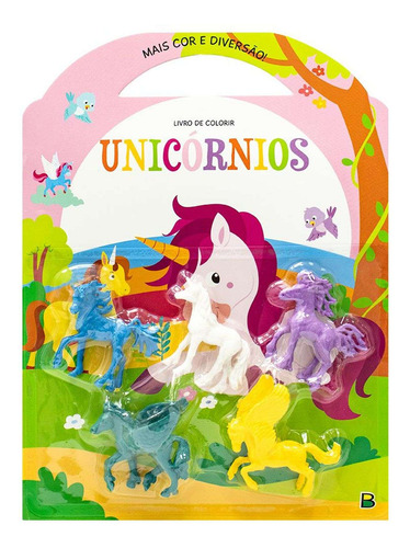 Livro Mais Cor E Diversão Com Miniaturas Unicórnios