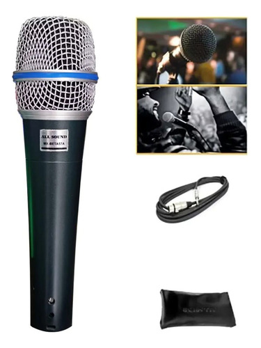 Micrófono Profesional Mx-beta57a All Sound Metal Pesado
