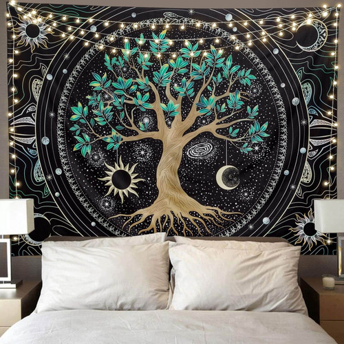 Tapiz Estético Árbol De La Vida Tapiz Trippy Tapestry Col...