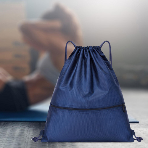 2 Mochila Deportiva Con Cordón, Mochila Práctica Azul