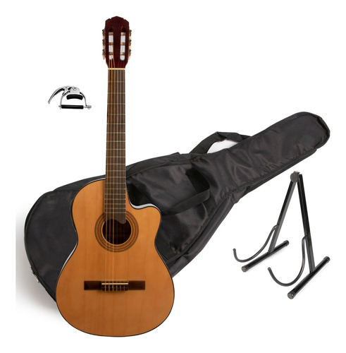 Guitarra Eletrocriolla Gracia M6eq +funda+soporte+capo