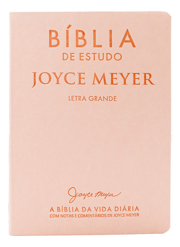 Bíblia De Estudo Joyce Meyer - Nvi - Letra Grande - Capa Luxo Salmão, De Joyce Meyer. Editora Bello, Capa Flexível Em Português, 2023