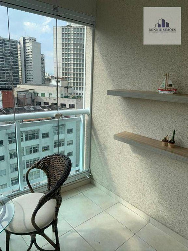 Imagem 2 de 30 de Apartamento À Venda Na Consolação, Edifício Mood, 1 Suíte, 1 Banheiro, 1 Sala Ampla, 1 Vaga De Garagem, 48m², São Paulo. - Ap1227