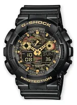 Comprar Relógio de pulso Casio GA-100-1A4DR com corria de resina cor preto - fondo marrom\u002Fverde\u002Fpreto
