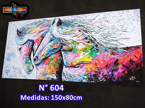 Cuadros Modernos,caballos, Obras Yol Art
