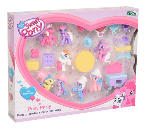 My Sweet Pony Set Figuras X 8 Y Accesorios Ttm 2087