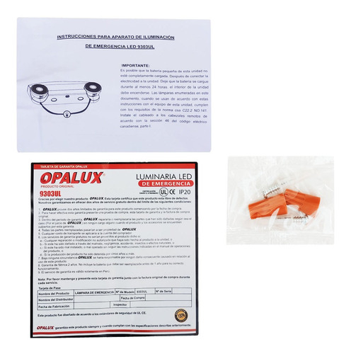 Lámpara De Emergencia Led 9303ul Opalux