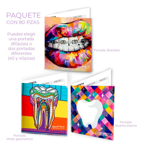 Tarjeta Carnet De Citas Dentales 80pzas