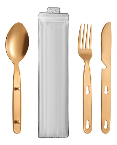 3 Uds Utensilios Para Acampar Cubiertos Cuchara Tenedor
