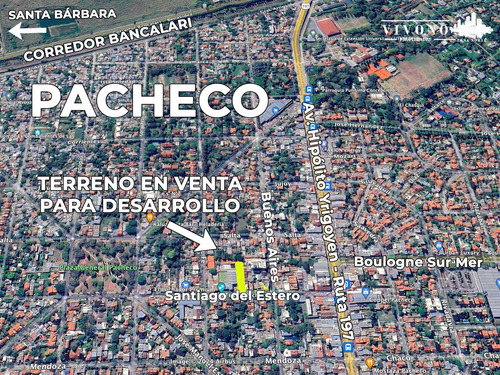 Lote Para Desarrollo Multifamiliar En Venta Pacheco Centro - El Casco