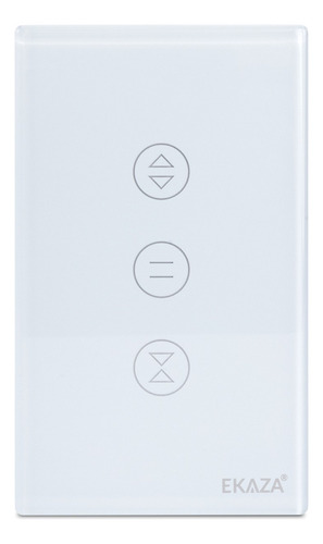 Interruptor Inteligente Wifi Cortina Persiana Ekaza Branco