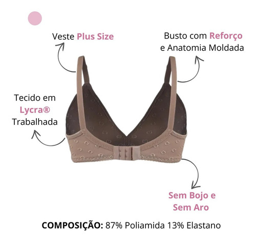 Soutien Reforçado Plus Size Conforto Sem Bojo Duloren Coure