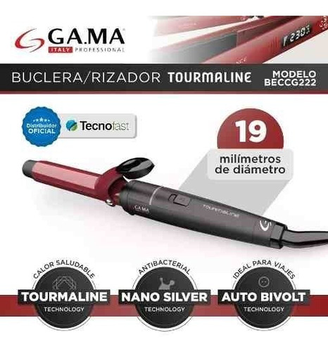 Buclera Profesional Gama Rizador Pelo Turmaline Rulos 19/25