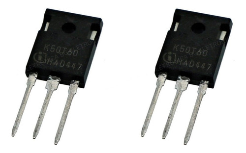 Transistor Igbt  K50t60 50t60 600v 80a Original  Kit Com 2