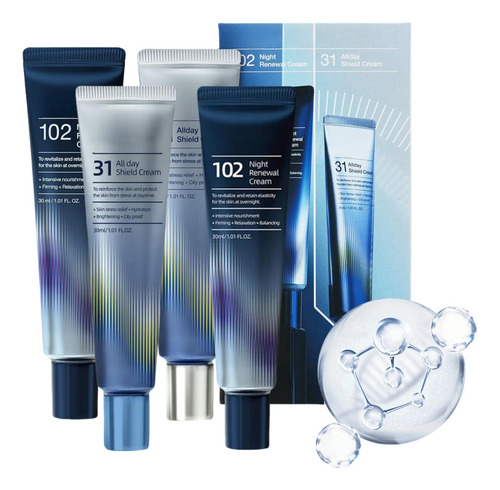 Pacote De 2 Creme Facial Para Todo O Dia E Noite, Creme