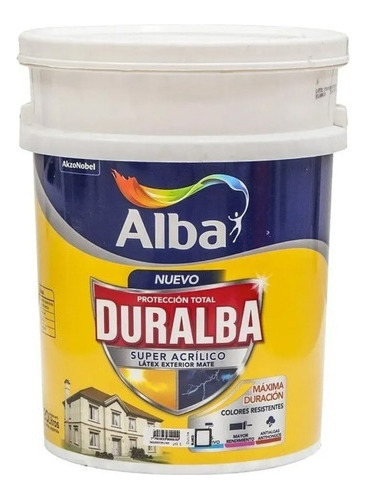 Latex Exterior Duralba Acrilico Amarillo 20tl Alba 300269 Mm