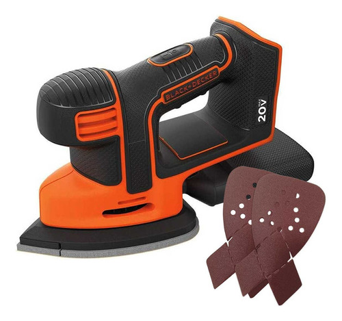 Black+decker Taladro Atornillador + Lijadora + Lijas Y Acc Color Naranja