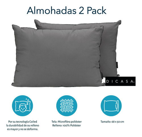 Combo Queen Size Edredón Dicasa Homy + Softy + 2 Pack