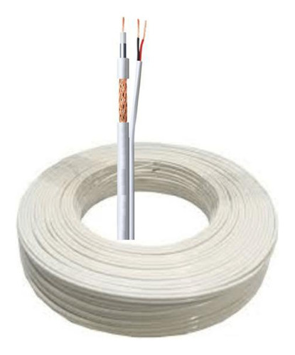 Kit 2 Rolos Cordão Coaxial 60 Metros Flexível 4mm 30mts Cada