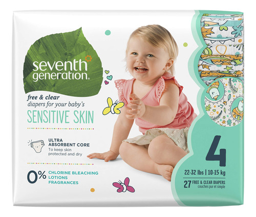 Seventh Generation Panales Para Bebe Para Piel Sensible, Est