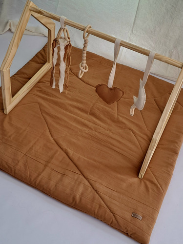 Gimnasio De Madera Para Bebes Estilo Montessori Canela