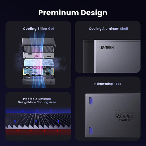 Base Thunderbolt 4 Dock Station 4k Estacion 8 En 1 Mac Lapto