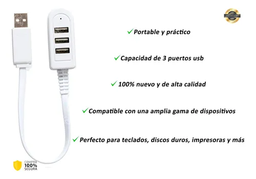 Extensor Usb Multipuertos X3 Lector Hub