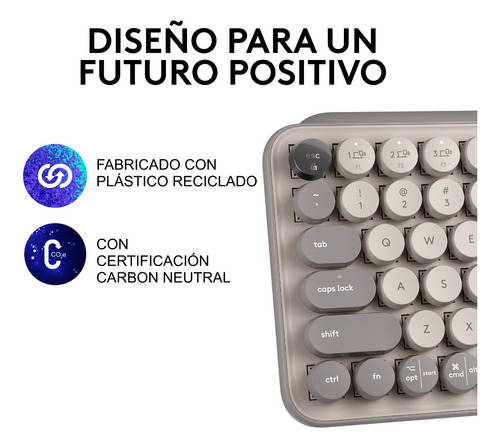 Teclado Mecanico Logitech Pop Keys Arena Emojis Mist