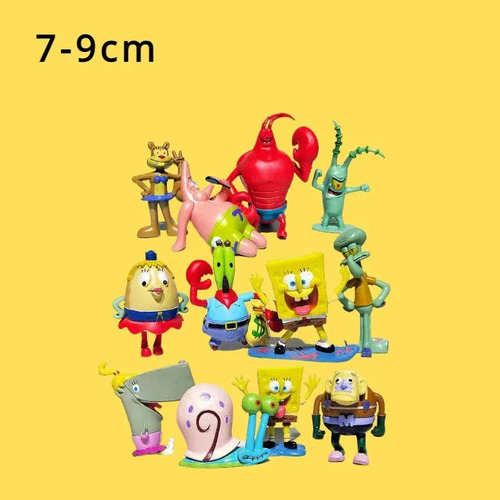 Presente Personagens Bob Esponja Coleção Aniversário 12un