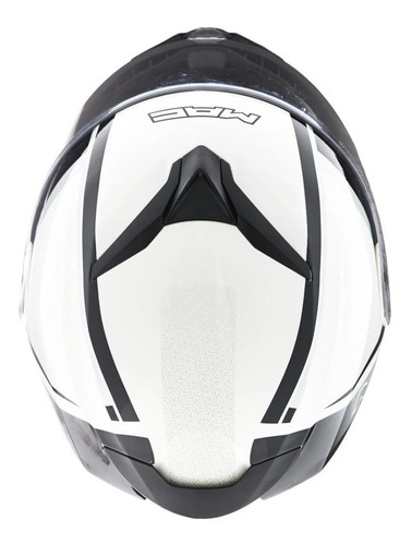 Imagen 7 de 9 de Casco Moto Rebatible Mac 908 Rock Stroke Blanco Gris Negro