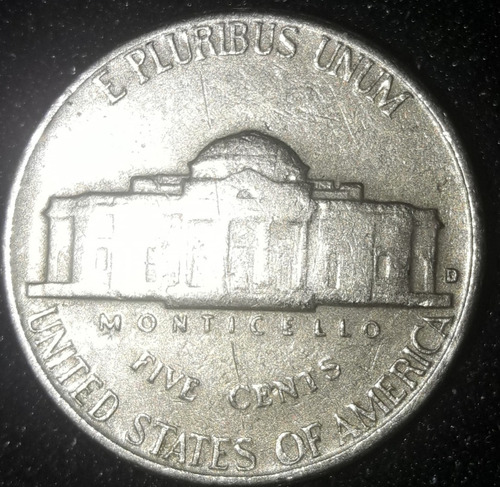 Moeda Five Cents Ano 1962 Estados Unidos 