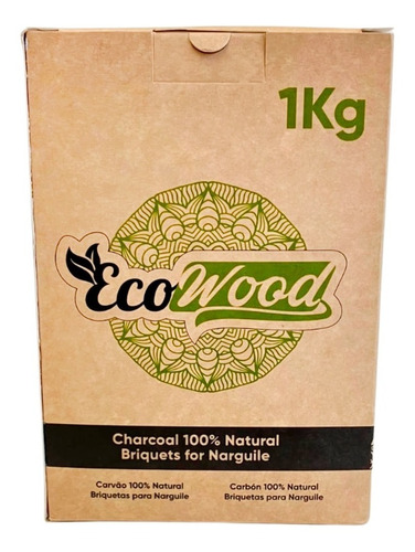 Carvão Natural Para Narguilés Ecowood 1kg