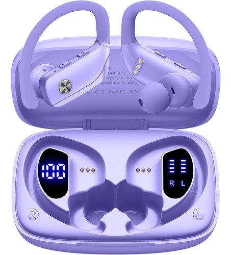 Audífonos Bmani, Bluetooth 5.0, Micrófono, Ipx5, Púrpuras