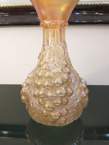 Antiguo Botellón Decantador De Vino Carnival Glass