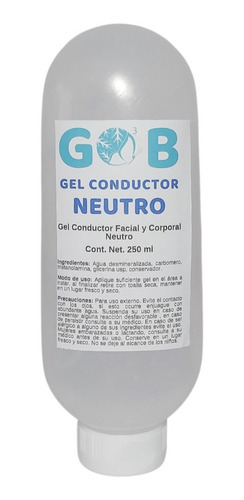 Gel Conductor Neutro Para Aparatología - Gob - 250 Ml